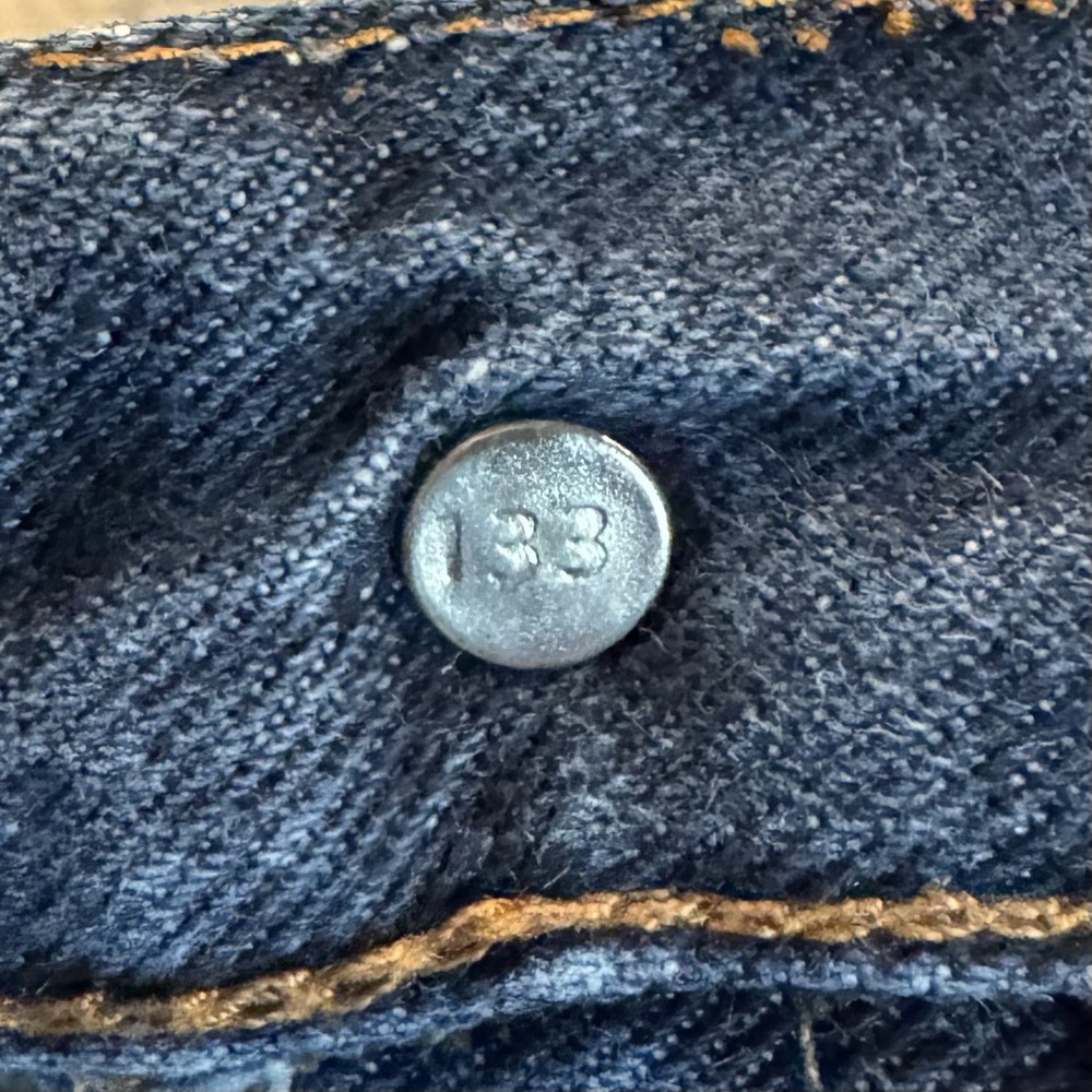 Vintage 90s Levi's 505 Straight Denim Jeans Dark‎ Wash Size 33W 30L Short - Picture 9 of 13